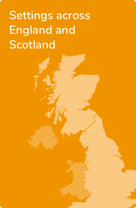 Settings across England and Scotland